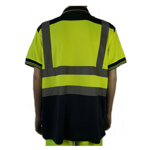 Camisetas de Trabajo de Seguridad de Alta Visibilidad Personalizadas Unisex de Poliéster/Algodón con Cinta Reflectante, Detección de Agujas, Secado Rápido y Tejido Transpirable - Product Image 3