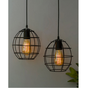 Lámpara colgante minimalista de metal negro, montaje en techo, forma cilíndrica redonda, decoración para el hogar, para sala de estar, diseño interior moderno - Product Image 5