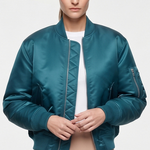 <b>Women's</b> Premium Streetwear Bomber <b>Jacket</b> Custom Wholesale Outerwear MA1 <b>Flight</b> <b>Jacket</b> Lightweight Bomber <b>Jackets</b> <b>Women</b> - Product Image 3