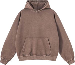 Sudadera con Capucha Extra Grande para Hombre, Color Gris, con Bolsillo, de Algodón French Terry, Corte Regular, Estilo Casual Otoñal - Product Image 4