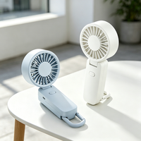 Nouveau mini ventilateur sans pales rechargeable - Pliable, portable, avec moteur sans balais USB-C, 4 vitesses, alimenté par batterie pour usage extérieur