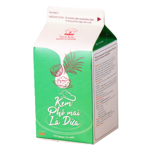 Crema No Láctea para Bebidas, Fabricación al por Mayor, Exportación, OEM/ODM, HALAL, Crema de Queso Pandan para Postres, Café y Té con Leche, 500G, Dulce - Product Image 1