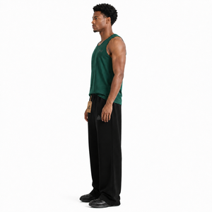 Custom Made Casual Streetwear Vintage Washing 100% Cotton Canvas Eco-Friendly Heavyweight Oversized Side Cargo Pockets Men's - Product Image 3