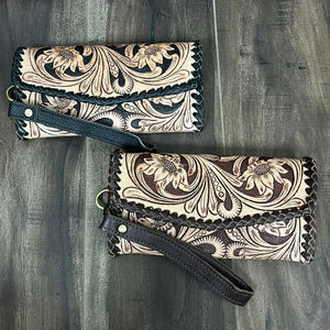 2025 nueva moda hecha a mano de cuero genuino occidental bolso de mano diseñador señoras carteras elegante monedero de gran capacidad - Product Image 4