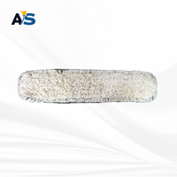 A&S Balai à poussière rectangulaire industriel durable 5x40 blanc en aluminium avec fibres synthétiques de coton, conception à extrémités coupées, auto-essoreur, jaune