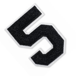 Parches personalizados 3D de chenilla con bordado floral y números rectangulares, distintivos negros para toalla, apliques termoadhesivos para chaquetas universitarias y gorras, al por mayor - Product Image 6