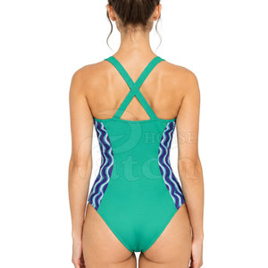 Traje de Baño Deportivo para Mujer, de Una Pieza, con Estampado Personalizado, de Secado Rápido, para Piscina, Playa, Entrenamiento Deportivo - Product Image 4