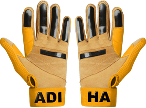 Leather Anti-slip Durable Breathable Baseball Batting <b>Gloves</b> Hook Loop Closure <b>Moisture</b> Super Breathable Mash - Product Image 3