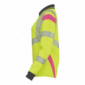 Camiseta Polo de Seguridad de Alta Visibilidad en Dos Tonos, Manga Larga, Amarillo Marino, Cinta Reflectante, Ropa de Trabajo para Hombre, Tejido de Secado Rápido - Product Image 2