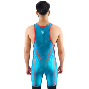 Blaze Fight Wear Logo personnalisé tricoté lavé grande taille Powerlifting Wrestling Singlet 6XL pour hommes - Product Image 4