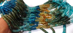 Perles rondes en apatite naturelle, 4-5 mm, brin de 14 pouces de long - Product Image 5