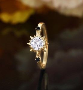 Round Cut Moissanite <b>Ring</b> 925 Sterling <b>Silver</b> Classic <b>Solitaire</b> Engagement <b>Ring</b> Elegant Minimalist Wedding Jewelry Gift for Her - Product Image 2
