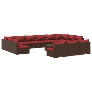Ensemble de salon de jardin Cinnamon Red en couleur marron - Product Image 2