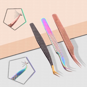 Pochette de pincettes d'extension de cils en gros emballage pour pince à cils 1 pièce antistatique avec logo personnalisé - Product Image 3