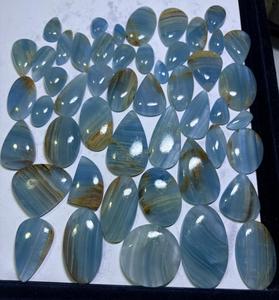 Lot en gros de cabochons de calcite bleue naturelle de qualité, pierres précieuses de taille libre pour la fabrication de bijoux fins - Product Image 2