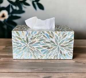 Boîte à mouchoirs carrée en os naturel incrusté à prix raisonnable par HANNAN HANDICRAFT - Product Image 6