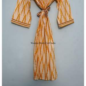 Bata de algodón puro con estampado indio, kimono de verano, pareo floral para playa, cómoda bata de maternidad, kimono de primavera, albornoz, regalo - Product Image 6