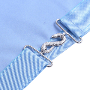 Master Mason Blue Lodge <b>Apron</b> - Light Blue & <b>White</b> With Embroidery durable materials and classic ceremonial style Cheap Price - Product Image 6