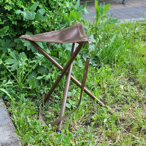 Wholesale genuine leather hunting <b>stool</b> <b>folding</b> camping <b>stool</b> custom logo supplier OEM premium outdoor furniture export quality - Product Image 5