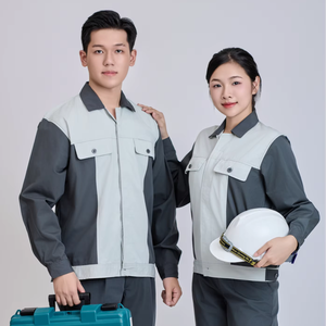 Tissu TC en mélange de coton FMF pour hommes, couleur anthracite, durable, respirant, confortable, lavable, vêtements de travail, polyester vietnamien, manches longues - Product Image 1