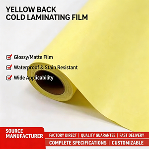 Pellicola per Laminazione a Freddo <span class=keywords><strong>in</strong></span> <span class=keywords><strong>PVC</strong></span> Giallo Resistente, Lucida e Opaca Senza Bolle per Stampa Professionale e Cornici Fotografiche - Product Image 1