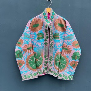 Stunning Suzani Handcrafted Embroidered Premium Cotton Jacket Vibrant Floral Boho <b>Winter</b> Wear Outerwear - Product Image 1