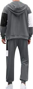 Superior international Men's 2 Piece Tracksuit <b>Full</b> <b>Zip</b> Hoodie <b>Sweatshirt</b> and Jogging Sweatpants Set Color Block Activewear - Product Image 4