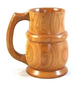 Rustic Wooden Mug Handmade Natural Solid Wood Coffee Cup Eco Friendly Drinkware for Kitchen Dining Use - Product Image 4