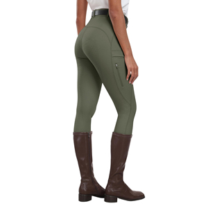 High Quality Women Silicone Full Riding Leggings Custom Logo Ladies Stretch Equestrian Breeches Horse Pants For Outdoor Sport - Product Image 2