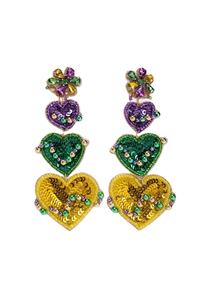 Mardi Gras ต่างหูลูกปัดเครื่องประดับแฟชั่นงานหมั้นสำหรับงานปาร์ตี้เครื่องประดับแฟชั่นต่างหูลูกปัดทำมือ - Product Image 6