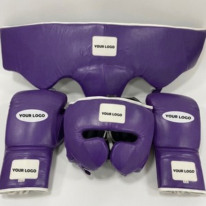 ชุดนวมชกมวย Pro Punching Boxing Gloves ปรับแต่งได้ พร้อมเชือกผูกและแถบตีนตุ๊กแก หนังแท้ สำหรับคิกบ็อกซิ่ง ออกกำลังกาย ฝึกซ้อม MS-MZ-CBS-11 - Product Image 3