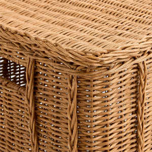 Sturdy Rattan <b>Storage</b> <b>Basket</b> With Lid Handwoven Organizer <b>Basket</b> <b>Large</b> <b>Storage</b> <b>Basket</b> For Laundry <b>Storage</b> And Home Organization - Product Image 3