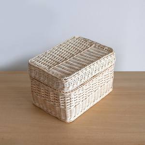 Caja cuadrada de ratán de fabricante vietnamita, cajas de almacenamiento de excelente calidad, contenedor con tapa tejido a mano. - Product Image 3