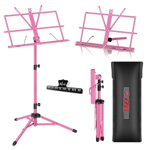Soporte de Música Ajustable de 5 Niveles, 57 Pulgadas, Soporte de Escritorio para Partituras, Soporte de Libros Portátil Totalmente Metálico - Product Image 1