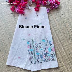 Magnifique sari en coton Khadi au look élégant et aux couleurs étonnantes avec chemisier brodé – Collection fournisseur d'Inde Saree Love - Product Image 5