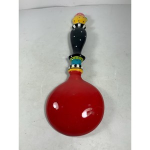 Beautiful Wooden Colorful Hand-Painted Salad Servers Set With Floral And Polka Dot Design For Serving Salads - Product Image 2
