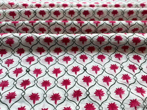 Tela de Algodón Estampada a Mano con Diseño Geométrico, Ecológica y Ligera, Ideal para Confección de Ropa, Acolchados y Decoración del Hogar - Product Image 3