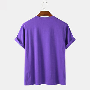เสื้อยืดผู้ชายสำหรับทุกวัน ผ้าฝ้ายเนื้อนุ่ม คอกลม แขนสั้น สวมใส่สบาย แฟชั่นลำลอง - Product Image 3
