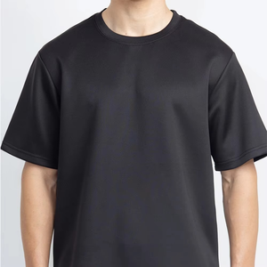 Ensemble de survêtement décontracté pour homme, noir, à séchage rapide, t-shirt à manches courtes, col rond, pantalon long, poches latérales, léger, été - Product Image 6
