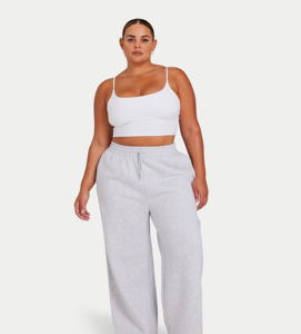 Pantalon de survêtement sport taille haute pour femme avec poches, coupe droite, décontracté, polyvalent pour l'extérieur - Product Image 3
