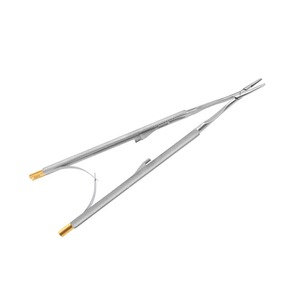 Portaagujas Dentales Curvo Castroviejo de 18 cm, Reutilizable, de Acero Inoxidable, Instrumento Quirúrgico Manual - Product Image 3