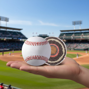 New Customized Logo Leather Customize Colorful Baseball Ball <b>Cheap</b> Price Practice and Training Baseball Sport Team Baseball Ball - Product Image 1