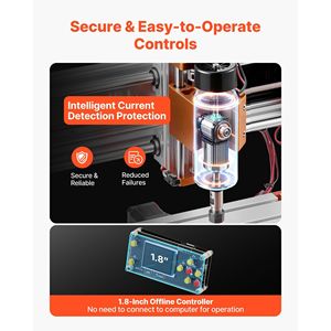 Fresatrice CNC a 3 Assi con Mandrino da 500W, Area di Lavoro 300 x 180 x 80 mm, Controllo Offline per Incisione e Fresatura del Legno, Serie 3000 - Product Image 6