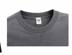 T-shirt personnalisé pour homme, style streetwear délavé à l'acide, double couche, manches longues, couleur unie, 100% coton, tricoté - Product Image 2