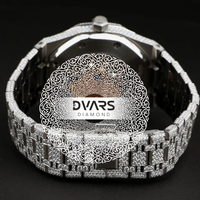 Maßgefertigte Moissanit-Diamant Quarz-Uhrwerk Legierung Luxusuhren für Herren und Damen 48mm Band 20mm Zeiger 3BAR Wasserdicht