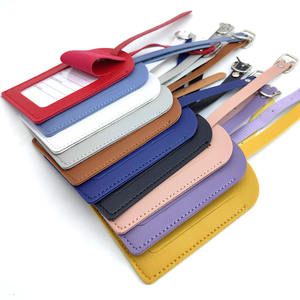 Etiqueta de equipaje de cuero personalizada de lujo ligero, colgante antipérdida para tarjeta de embarque con privacidad, funda de moda para identificación de equipaje - Product Image 2