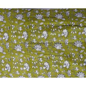 Tissu 100% Coton Imprimé au Bloc, Écologique, Respirant, Séchage Rapide, Léger, Tissu Croisé du Rajasthan pour Vêtements Femme et Fille - Product Image 5