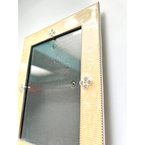 Modern Style <b>Metal</b> & Resin Photo <b>Frame</b> Tabletop Shiny Yellow Finish Rectangle Shape Home Living Room Decorative <b>Frame</b> For Table - Product Image 5