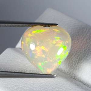 Natural Solid Welo <b>Opal</b> Heart Shape Loose Gemstone Color Play Fire <b>Opal</b> Stone For Jewelry Making <b>Ring</b> Pendant - Product Image 4