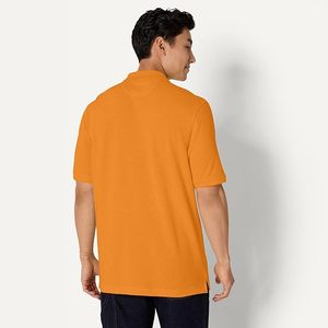 Polo en coton orange pour homme, manches courtes, couleur unie, décontracté, tissé, respirant, coupe classique - Product Image 4